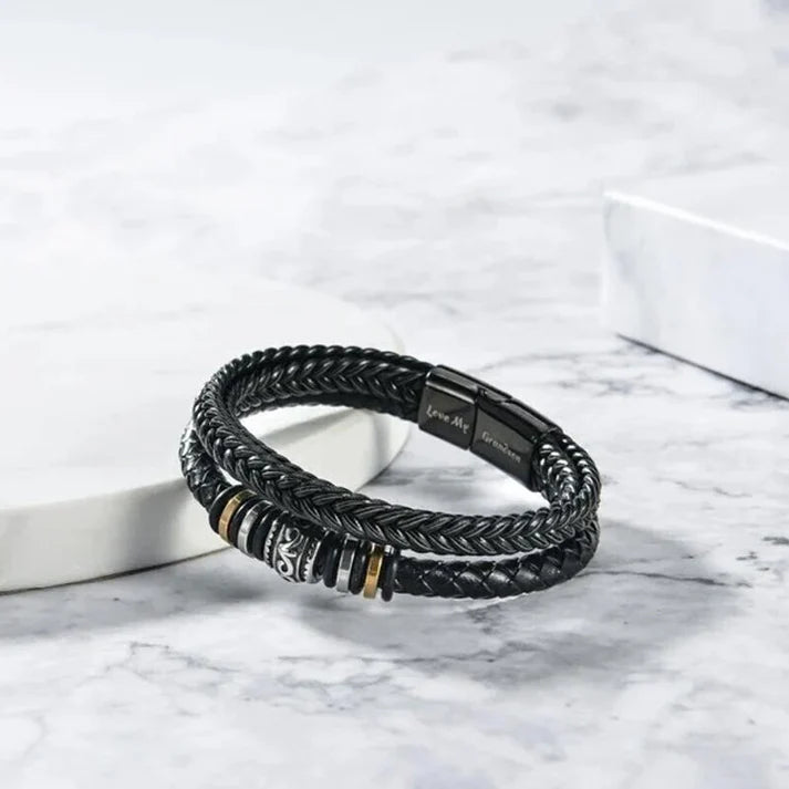 To My Grandson - Love You Forever - Braided Bracelet