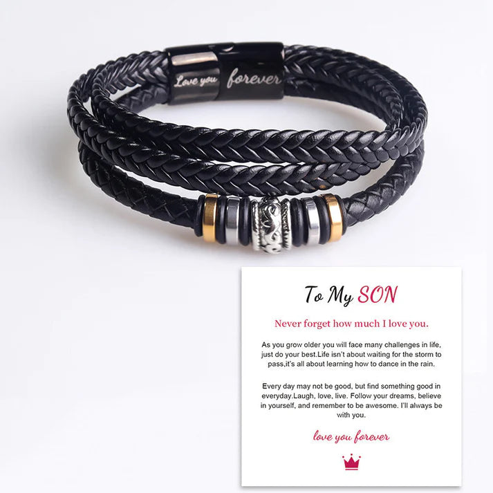 To My Son - Love You Forever - Braided Bracelet