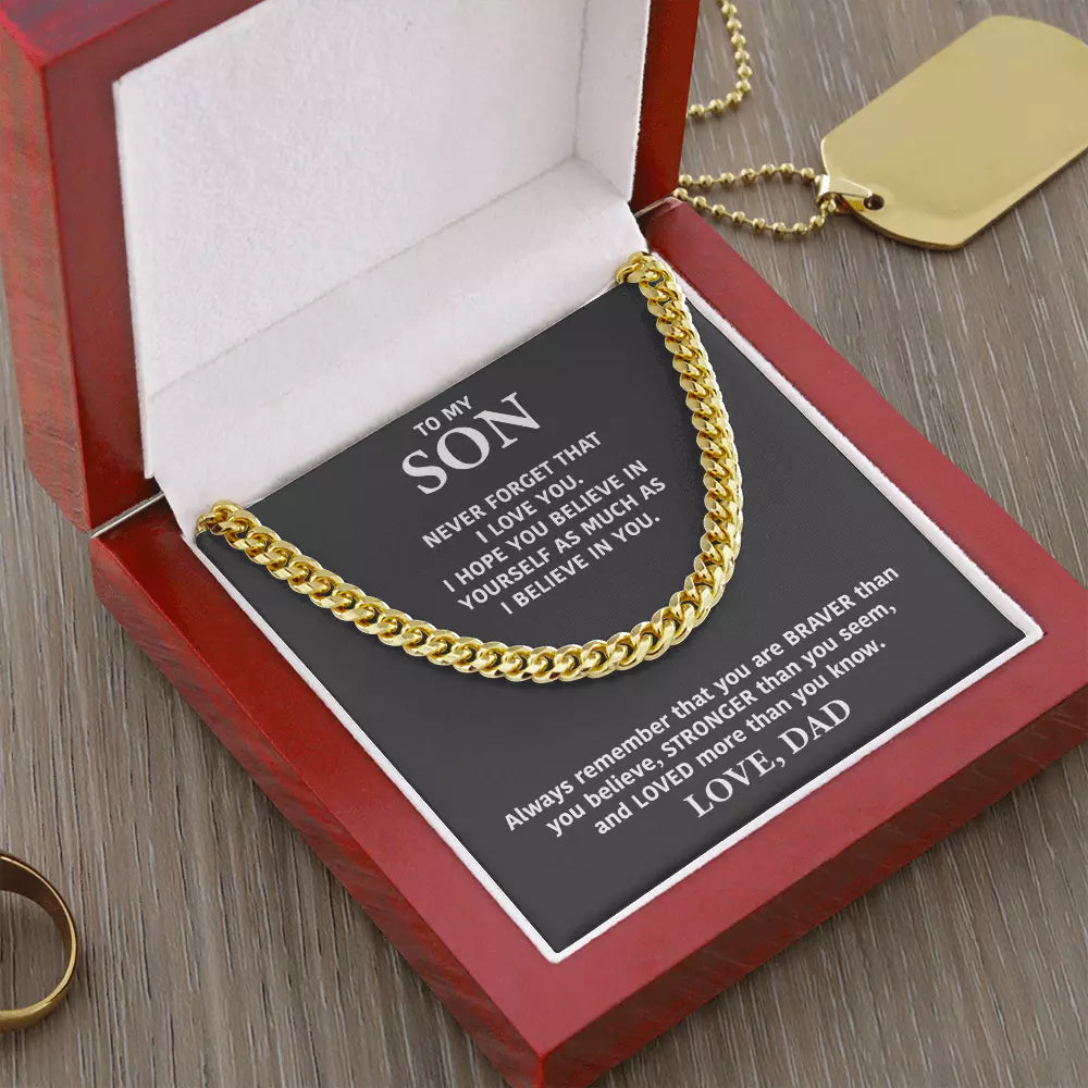 To My Son - Love, Dad - Cuban Link Chain