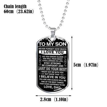 To My Son - Love Dad - Love Tag™
