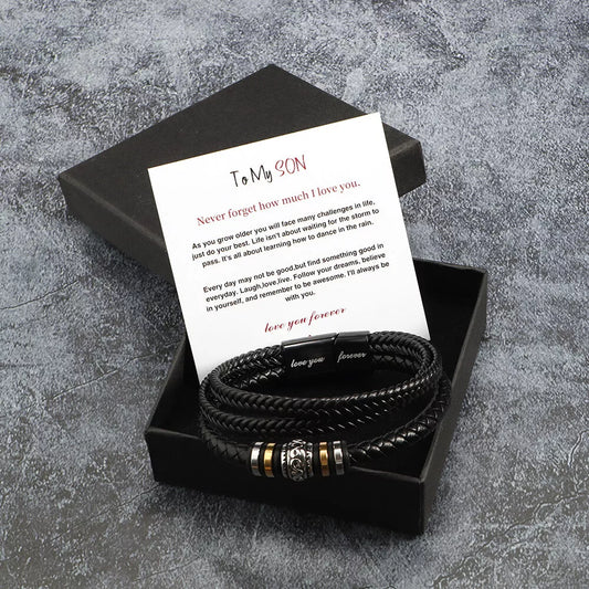 To My Son - Love You Forever - Braided Bracelet